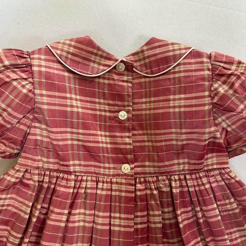 Elegant, Fancy Holiday Toddler Plaid Silk Dress size 18-month, Christmas photos - Picture 6 of 11